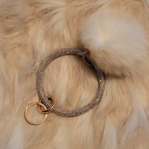NEW Dare to Dazzle Pom Pom Keychain